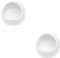 COLLBATH Lot De 2 Gamelles Robustes en Céramique pour Hamster Et Gerbille Blanches Et Inclinables