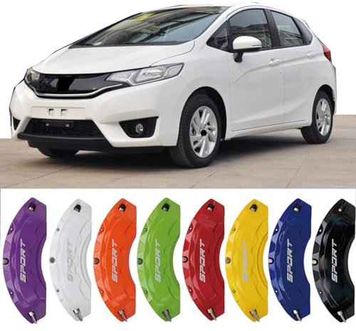 4pc Brake Caliper Covers Compatible Front Rear for HONDA FIT Accessories (Black)