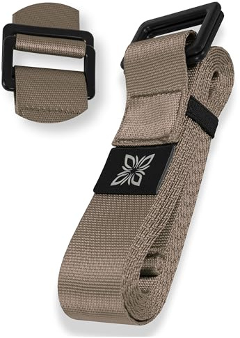 OMNANA® EXtend™ Yogagurt 2,5m x 4cm – Yoga Gurt mit Schiebeschnalle aus Metall – Weich & hautfreundlich – Perfektes Yoga Zubehör für Dehnung & Stretching