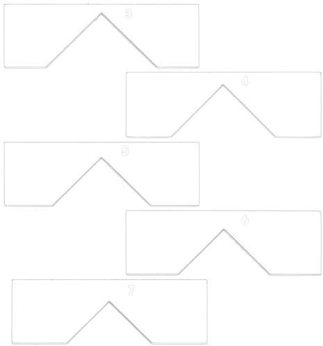 BENECREAT 10-teiliges Acryl Eck-Gehrungswerkzeug, 3/4/5/6/7 mm transparentes Eckschneidewerkzeug zum Binden von Büchern, Eckschneidevorrichtungsset zum Erstellen von Alben, Buchbinden