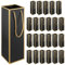 FUNSUEI 24pcs Wine Bottle Gift Bag, Reusable Bottle Wine Bags with Handle, Black and Gold Tote Bags for Party, Shopping, Anniversaries, 10 x 10 x 35cm