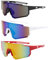 Mineup 3 Stück Schnelle Brille Rave, Polarisiert Fahrradbrille, UV400 Schutz, Sport Sonnenbrille, Fahrradbrille Winddicht, Sonnenbrille sport für Herren Dame für Radfahren, Bergsteigen, Outdoor