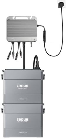 Zendure SolarFlow 800 - Micro-onduleur Hybride Intelligent 1200W MPPT, Rendement énergétique de 96%, Puissance AC bidirectionnelle de 800 W, avec AB2000S*2 Batteries (Installation Facile)