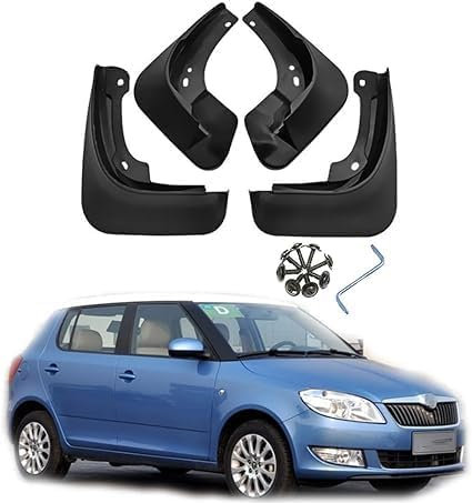 GuGuoZZ Auto Schmutzfänger für Skoda Fabia 2007-2018 Kotflügelschoner Schlamm Klappen Kotflügel Schmutzfänger Spritzschutz Kotflügel Spritzschutz Auto