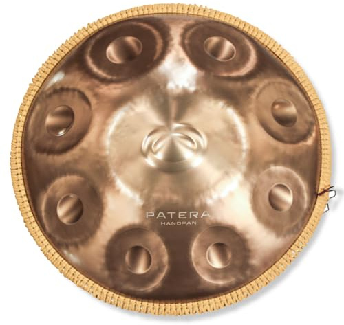Patera HPDM-12 Edelstahl Handpan Compact D-Kurd 12 Töne mit Tasche