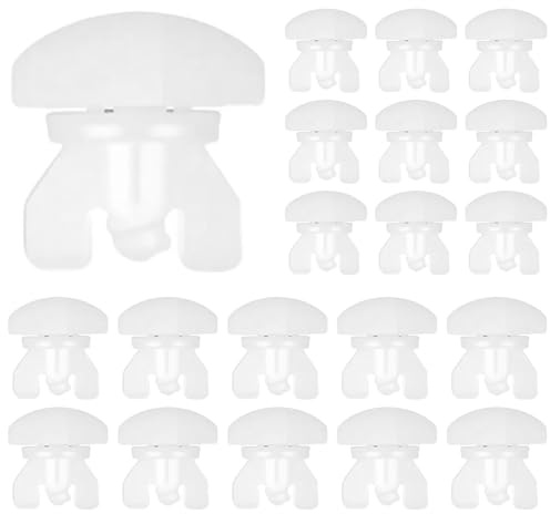 MERVYNGLYNNHUNTER 20 Stück Gardinen Feststeller Gardinenstopper für Schienensysteme Zwischenfeststeller Gardinen Feststeller für Schienen Gardinenleiste Stopper (Weiß)