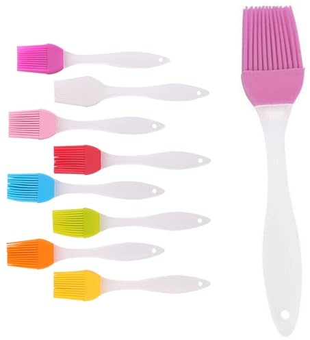 Van Der Linn Silicone BBQ Brush Choose Your OWN Colour Baking Basting Cooking Utensil (1, Pink (17cm))
