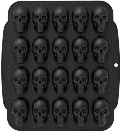 3D-Skelett-Süßigkeitsform – Wiederverwendbare Silikon-Totenkopfform Für Schokoladen-Gummibärchen Mit Antihaftbeschichteter, Leicht Zu Lösender Oberfläche | Halloween Party Backdekoration Zubehör