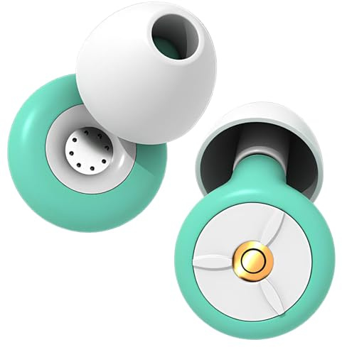 Bouchons d'oreille-filtre- Doux pour dormir sur le côté reutilisable Bouchons d'oreilles anti-bruit concert|moto|avion|pour dormir|tir sportif S/M/L Taille (1 paire) Vert