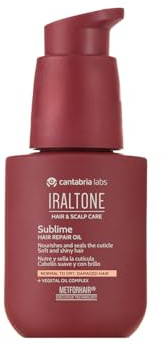 Cantabria Labs Iraltone Sublime Hairoil – 50 ml – Haaröl, angereichert mit einem Komplex aus Pflanzenölen – versiegelt offene Spitzen und verleiht Glanz