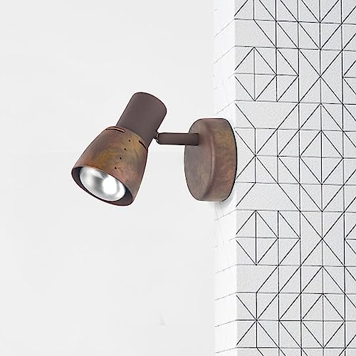 Brilliant lampada lava spot a parete rame antico | 1x R50, E14, 40W, adatto per lampade a riflettore (non incluse) | Scala da A ++ a E | Testa orientabile