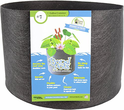 SMART POT 23007, 7 Gallonen Teich Flexibler Wasserpflanzenbehälter für Wasserpflanzen, Schwarz