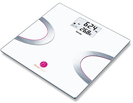 Beurer BodyShape Diagnosewaage BF 710, Personenwaage mit Körperfettanzeige und App, pink