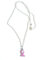 STRASS & PAILLETTES Collier pendentif octobre rose ruban rose lutte contre le cancer