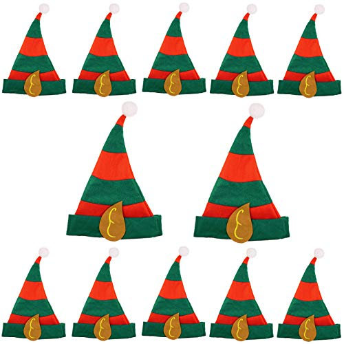 12 x Elfenmütze Hut für Elfen für Kostüm Elfe Waldgeist Elfenhut