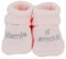 KINOUSSES - Chaussons Bébé - Brodés Mamie d'amour - 0-3 Mois - Rose/Argent