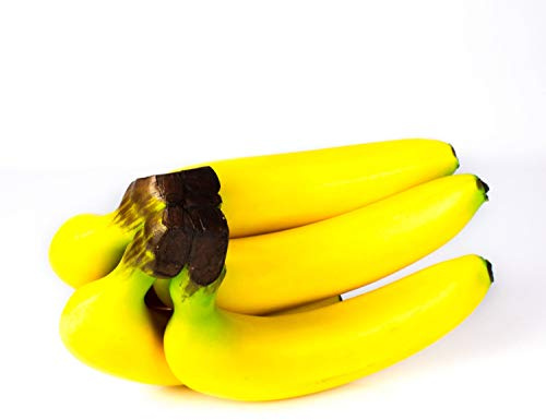 artplants.de Künstlicher Bananenbund gelb - grün, 20,5x11,5cm - Deko Obst - Kunst Banane Frucht
