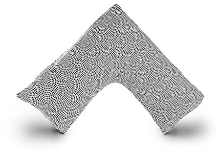 GMTEXTILES Pure 100% Egyptian Cotton Printed and & None Allergenic,V Shaped Orthopaedic/Pregnancy/Nursing Pillowcase (Pattern 7)