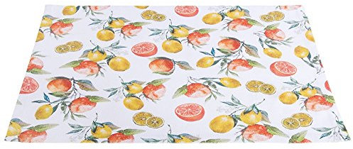 GILDE Platzset Fresh Fruits mit Zitronen und Orangendesign, 44x33 cm