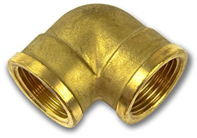 Stabilo-Sanitaer Messingfitting Winkel 1 1/4 Zoll Innengewinde DN32 90° Grad Rohrwinkel Messing Fitting Gewindefitting Rohrfitting