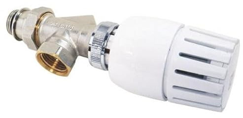 Robinet équerre inversée thermostatique F1/2(15/21) avec tête thermostatique 3