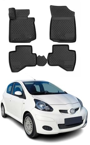 OMAC Fußmatten für Toyota Aygo 2005-2014 TPE 4X Schwarz
