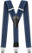 Decalen Hosenträger für Herren breit extra starken Clips Y Form Lang Eine Größe Passt Alle Männer und Damen Verschiedenen Farben (Blau Schwarz)