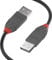 LINDY 36690 0.2m USB 2.0 Typ A Kabel, Anthra Line, anthrazit