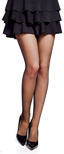 Romartex Medias de rejilla para mujer de, 12 colores, tallas S-XL, L, negro