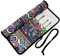 Amoyie Paintbrush Holder Case, Foldable Paint Brush Bag for oil/watercolour/acrylic brushes, Artist Organiser, Roll Up Pouch Canvas, Purple Stripes
