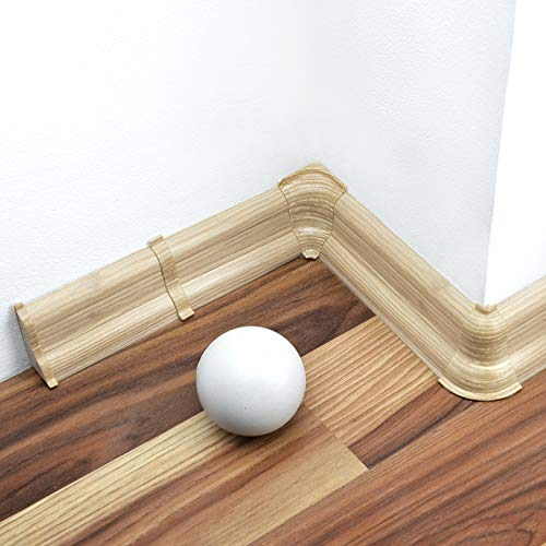 [DQ-PP] 2 Meter Sockelleiste 52mm PVC Eiche naturlich Laminatleisten Fussleisten aus Kunststoff Laminat Dekore
