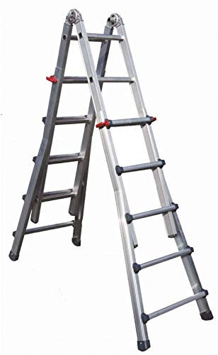 Frigerio Scala Professionale Sfilo Telescopico, Alluminio, Gradini 10+10, Portata 150 Kg, Lunghezza 5,03Mt, SCA 1970/20R
