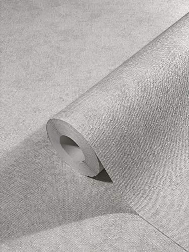 marburg Tapete Grau Silber Greige Steinoptik Uni Modern für Wohnzimmer Schlafzimmer oder Küche Made in Germany Premium Qualität 32403