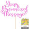 Any Text Personalised Glitter Cake Topper - Light Pink Name, Age, Words Glitter Cake Decoration and Sprinkles - Happy Birthday Decorations - Personalised Toppers for Cakes by Cakeshop