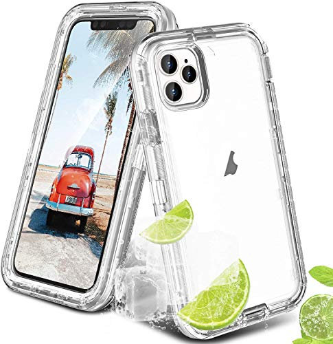 ORIbox for iPhone 12 Pro Max Case Clear, [10 FT Military Grade Drop Protection], Transparent Heavy Duty Shockproof Anti-Fall Case for iPhone 12 Pro Max Phone Case,6.7 inch,3 in 1, Crystal Clear