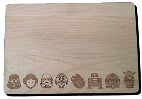Star Wars inspiriertes Schneidebrett für Käse, 35 x 24 x 1,5 cm