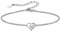 Silvora Armband Silber 925 Damen mit Buchstaben Anhänger Armbänder Silber Alphabet M Brief Armkette Frauen mit Namen Deinem Wunschbuchstaben 16cm+5cm