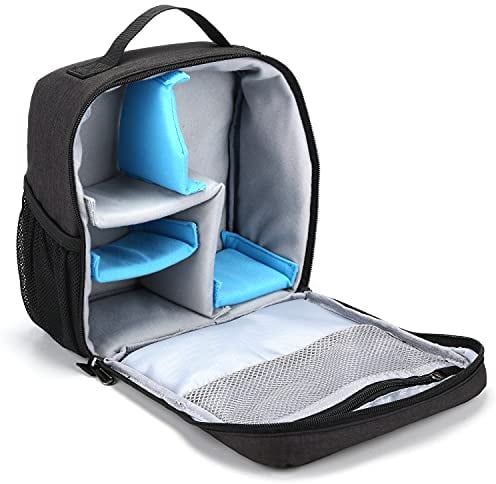 BAIGIO Camera Bag Inserts Padded Shockproof Lightweight Handbag Bag for DSLR SLR Lenses Canon Nikon Sony Camera Flash Light Accessories, Black