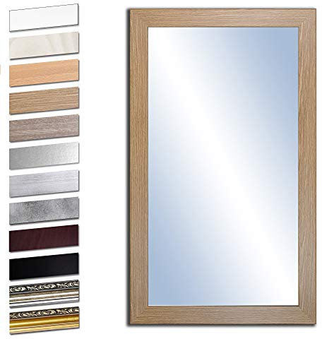 Bilderdepot24 Wandspiegel Spiegel Badspiegel Holzrahmen komplett mit Echtglas - Eiche Grand - ca. 100x50 cm I SUA-6071 V-VI