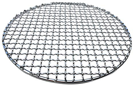 Griglia rotonda per barbecue, multiuso, in acciaio inox, rete per arrosti, antiaderente, griglia per barbecue, griglia per griglia di cottura in filo metallico (30 cm)