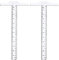 KAIAIWLUO T-Quadrat-Lineal, 2 PCS, Transparent, 30 cm/12 Zoll, Kunststoff, T-Form, Doppelseitige Skala zum Zeichnen und Layout