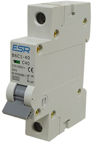 Disjoncteur MCB 40 A Type C 6 kA Moteur unipolaire 40 A