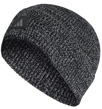 adidas Unisex Cold.RDY Reflective Running Beanie, Black/Reflective Silver, XXS