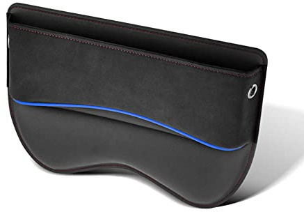 RUFD Autositz Aufbewahrungsbox für Cupra Ateca/Born/E-Racer/Formentor/Leon/TCR, PU-Leder-Organizer Sitz Seitentaschen Organizer Multifunktionale Aufbewahrungsbox,A Black