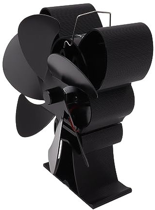 Jiawu Ventilador de Estufa de Leña de 6 Aspas, Ventilador de Estufa de Leña, Funcionamiento Silencioso, Buena Conductividad Térmica para Cocina