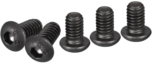 DTGN 5/16-18x1/2 Button Head Socket Cap Screws - 10Pack - Good for Machine - Carbon Steel Black Oxide - Hex Drive Full Thread UNC Fasteners