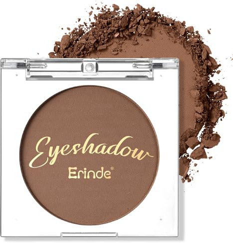 Erinde Single Brown Lidschatten Palette, Nudetöne Matte Eyeshadow Palette, Wasserfest Pressed Powder Lidschattenpalette, High Pigmented & Long Lasting Basic Shade Eye Makeup