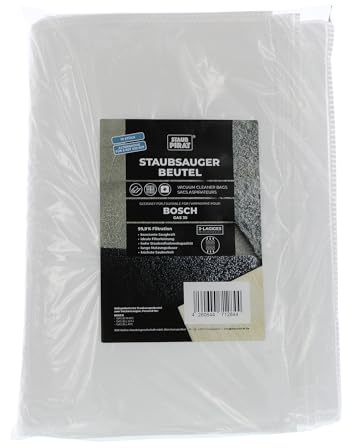 STAUBPIRAT Lot de 10 sacs d'aspirateur compatibles avec Bosch GAS 35 M AFC L SFC+ L AFC, 3 couches en microfibre non tissée, haute performance de filtration