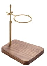 Suwyaner Pour Over Stand Kaffeestation, reines Kupfer, Pour Over Kaffee-Tropfer, höhenverstellbarer Kaffeefilterständer mit Walnussholzsockel für Kaffee, Bier, Getränkebereiter (reines Kupfer mit