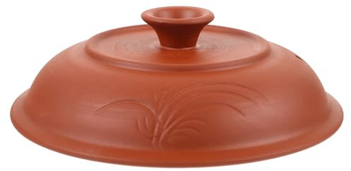 IMIKEYA Ceramic Casserole Lid Replacement for Stewing Pots Porcelain Cover Vent Hole Fit for Kitchen Soup Cooking Easy to Clean and Maintain Temperature